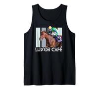 Luxor Cafe Caballo, Carreras de caballos, Del Mar, Santa Anita, Caballos Camiseta sin Mangas