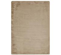 -LUXOR- living Alfombra de Pelo sintético Coste mullida para Dormitorio, Ideal para Usar como Alfombra de Cama o Dormitorio, acogedora Alfombra de Piel de Cordero, 80 x 150 cm, Color Gris Topo