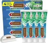 LUXPAKS exprimidor compatible con la pasta dental Crest Complete Active Fresh + Whitening y Scope, 5.5 oz