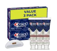 LUXPAKS Squeezer Compatible with 3D White Advanced Glamorous White Teeth Whitening Toothpaste, 3.3 oz, Pack of 3