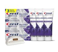 LUXPAKS Squeezer Compatible with 3D White Brilliance Luminous Purple Teeth Whitening Toothpaste, 4.6 oz, Pack of 3 - Best Purple Whitening Toothpaste