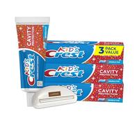 LUXPAKS Squeezer Compatible with Kid's Cavity Protection Toothpaste, Sparkle Fun Flavor, 4.6 oz, Pack of 3