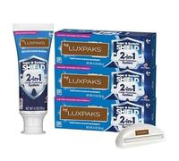 LUXPAKS Toothpaste Squeezer Compatible with Kids Sugar & Bacteria Shield Toothpaste, 4.1oz (Pack of 3) - Fluoride Protection, Strawberry Flavor for Kids