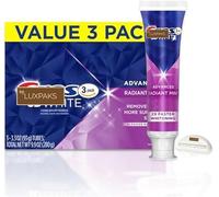 LUXPAKS Toothpaste Squeezer Fits Crest 3D White Advanced Radiant Mint Teeth Whitening Toothpaste, 3-Pack of 3.3 oz - Removes 90% More Stains, Whitens 2X Faster