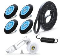 LUXRILIX Kit de reparación de secadora para SAMSUNG, con rodillo de tambor DC97-16782A y polea tensora DC93-00634A (rodamientos de bolas mejorados) y correa secadora 602-001655 y resorte de tensión