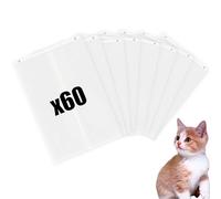 Luxrise Forros para caja de arena para gatos, 60 bolsas de cajón de residuos autosellantes para caja de arena automática para gatos