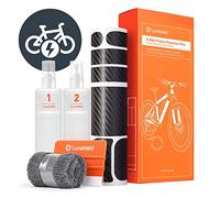 Luxshield Película Protectora de Pintura para Bicicleta Electrica, BMX, Carretera, Trekking, etc. - Conjunto para Cuadro de 21 Piezas contra Golpes de Piedras - Carbono y Autoadhesivo