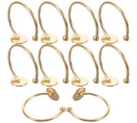 Luxshiny 10 Piezas Base de Anillos Ajustables Acero Inoxidable para DIY Anillo Base Vacia con Bandeja Personalizados y Accesorios de Joyería