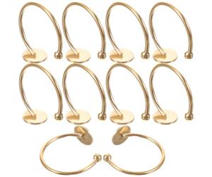 Luxshiny 10 Piezas Base de Anillos Ajustables Acero Inoxidable para DIY Anillo Base Vacia con Bandeja Personalizados y Accesorios de Joyería