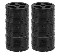 Luxshiny 100 Hebillas de Ajuste para Asiento de Coche, Discos Redondos Abs de 6.8 Cm, Clip para Elástica, Repuestos para Cojines y Sofá, Color Negro, Paquete de 100 Unidades