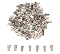 Luxshiny 100 Piezas Clips de Identificación Portátiles de Hierro Abrazaderas Metálicas de Cocodrilo para Uso Doméstico y Actividades Diarias, Portaetiquetas para Nombres Resistentes Daños