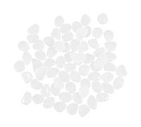 Luxshiny 100 Piezas de Guijarros Luminosos Blancos para Acuario y Jardín, Piedras Pulidas Decorativas Naturales, Efecto Fosforescente para Decoración Exterior en Espacios