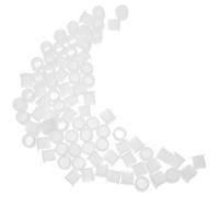 Luxshiny 100 Tapones de Botella de Plástico Transparente Talla 18 5 Anillos, Tapones Reutilizables para Botellas de Vino, Jardineras y Tuberías, Sellado Hermético Anti Fugas para Uso