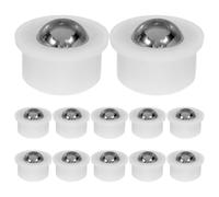 Luxshiny 12 rodamientos de bolas de transferencia de acero inoxidable con | Unidad de transferencia de ruedas giratorias de 0,7 x 0,5 pulgadas para soporte de rodillos. Ruedas giratorias de