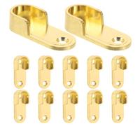 Luxshiny 12 soportes de extremo para barra de armario de 15x30 mm