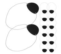 Luxshiny 14 Parches de Ojo de Pirata Fieltro Negro, Accesorio Divertido para Halloween y Fiestas, Diseño Adorable y Buen Tacto Piel
