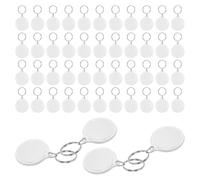 Luxshiny 150 Piezas Llavero Marco para Foto Circular de Acrílico y Metal