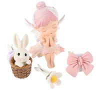 Luxshiny 1juego Clip De Aire Acondicionado Diseño De Chica Bailarina y Conejitos Decorativo Para Automóvil Persistente y Accesorio De Ventilación Para Interior De Coche