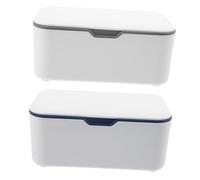 Luxshiny 2 Cajas de Pañuelos Portátiles de Plástico Tapa para Evitar Que Se Sequen, Práctica Caja para Almacenar Toallitas en Exteriores Mesas