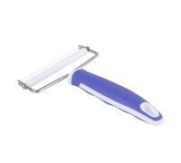 Luxshiny 2 Cortadores Multifuncionales para Queso y Mantequilla de Acero Inoxidable Mango de Goma Azul, Raspador para Crema y Herramientas de Cocina para Repostería y Panadería