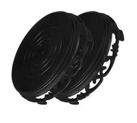 Luxshiny 2 Piezas Bandeja para Macetas Bandeja para Plantas Redonda de Plástico Negro Soporte Alto para Macetas Recoge Agua Evita Manchas y Plantas Decoración del Hogar y Salón