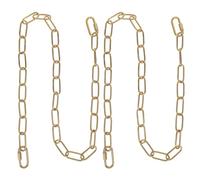 Luxshiny 2 Piezas Cadena de Hierro Dorado para Lámparas y Plantas, Solución Versátil con Capacidad de Carga Fuerte, Estilo Vintage Clásico para Decoración del Hogar