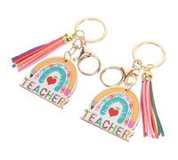 Luxshiny 2 Piezas Llaveros de Madera Vuelta al Cole Recuerdos de Graduación, Colgante de Llavero Versátil y Decoración Colgante Adecuado para Evento de Regreso a Clases