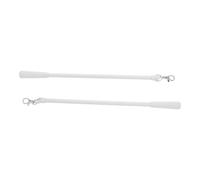Luxshiny 2 Piezas Varilla para Cortinas de 30.5cm con Ganchos de Soporte, Resistente al Impacto Fibra de Vidrio para Sala y Oficina Minimalista