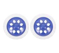 Luxshiny 2 Ruedas Giratorias de Goma Azul para Carrito de Compras, Diseño Estable y Fácil Instalación, Repuestos para Sillas y Carros Pequeños