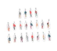 Luxshiny 20 Colgantes Pequeños de Plástico con Figura de Persona para Hacer Joyas y Manualidades, Ideales para Collares y Proyectos Artesanales Varios estilos