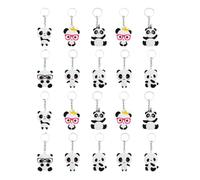 Luxshiny 20 Llaveros Colgantes de Panda de Pvc Multiusos, Llavero Decorativo para Mochila, Bolso y Fiesta, Diseño Encantador, Tamaño Compacto, Material Resistente y Ligero Estilo Aleatorio