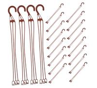 Luxshiny 20 Piezas Gancho maceta flores colgantes perchas para macetas colgador maceta flores perchas colgantes para macetas macetero colgante el plastico Café