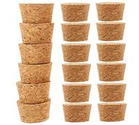 Luxshiny 20 Piezas Tapones de Corcho Natural Tapones Cónicos Reutilizables para Botellas Taponado Hermético para Vinos y Bebidas Compatible con Bocas para Manualidades y Decoración