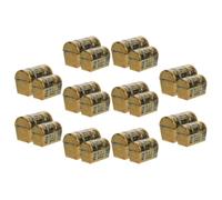 Luxshiny 20 Unidades Mini Cofre del Tesoro Pirata Vintage de Plástico Dorado, Resistente al Desgaste y Portátil, Adecuado para Decoración en Fiestas de Halloween y Estanterías