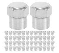 Luxshiny 200 Piezas Tapones para Válvulas de Neumáticos Tapa de Válvula de Automóvil Abs Plata Hexagonales, Impermeables y Antipolvo, para Bicicleta y Bici