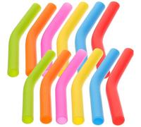 Luxshiny 24 Puntas de Pajita de Silicona para Pajitas Metálicas Reutilizables, Interior 8mm, Livianas y Protectoras para Dientes y Labios