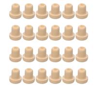 Luxshiny 24 Tapones para Botellas de Vino Reutilizables de Goma Beige, Corchos para Botellas de Vidrio que Decoran y Sellan, Ideales para Banquetes y Fiestas