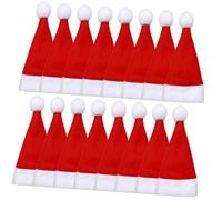 Luxshiny 25piezas Cuchillo y Tenedor Forma de Sombrero Navideño Miniatura de Portacubiertos Navideño para Decoración de Botella de Vino para Fiestas Navideñas