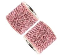 Luxshiny 2piezas Anillo Embellecedor Para Reposacabezas De Coche Gemas De Imitación Decoración Brillante Para Interior De Coche Anillo Para Reposacabezas De Asiento De