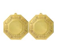 Luxshiny 2piezas Espejo Bagua De Cobre Decoración De Feng Shui para Hogar Adorno Exorcista Que Atrae La Buena Suerte Espejo Convexo para Casa Significativo para