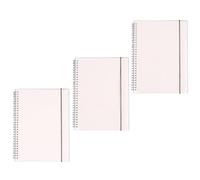 Luxshiny 3 Piezas Cuaderno de Notas Espiral Blanco Papel, Adecuado para Journaling Diario Estudiantes en Fiestas Temáticas