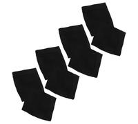 Luxshiny 4 Pares Calcetines de Baile para Zapatos Negros de Poliéster Transpirables y Protectores, Fundas para Zapatos de Baile para Hombres Ensayos y Ballet