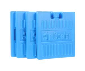 Luxshiny 4 Piezas Caja de Hielo Reutilizable para Climatizador Portátil, Hecho de Plástico Azul, Función de Retención de Frío Adecuado para Oficina y Dormitorio
