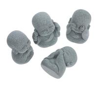 Luxshiny 4 Piezas Estatuillas de Zen de Arenisca Miniatura Juego para Decoración de Hogar y Oficina Esculturas Artesanales de Budas Pequeños para de y