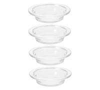 Luxshiny 4 Platos De Vidrio para Aromaterapia Calentadores De Cera Portavelas Plato para Derretir Cera Plato para Velas Platos Calentadores De Cera De Repuesto Plato Calentador De