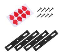 Luxshiny 4 Soportes para Matrícula de Automóvil Europeos de Plástico Resistente Intemperie con Kit de Tornillos y Clips de Fijación, Retenedores para Marco de Placa, Paquete de 4 Unidades