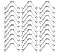 Luxshiny 40 Unidades Clips de Resorte de Botón Pulsador en Forma de V para Postes de Tienda y Paraguas, Metal Elasticidad Mejorada para Uso al Aire Libre y Fijación DIY