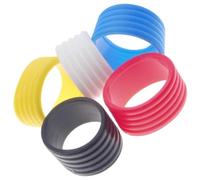 Luxshiny 5 Anillos de Silicona Banda Compacta y Delgada para Raqueta de Tenis y Bádminton, Protector de Sobregrip Reemplazable Ajusta Mayoría de Raquetas