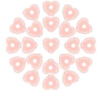 Luxshiny 50 Unidades Marcasitios Boda en Papel Rosa Forma de Corazón, Superficie para Escribir y Fácil Adhesión, Decoración Chic para Eventos y Banquetes