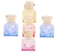 Luxshiny 5piezas Botellas De Perfume Para Coche Colgante Aromático Refillable Ambientador De Espejo Retrovisor Botellas Natural Para Automóviles